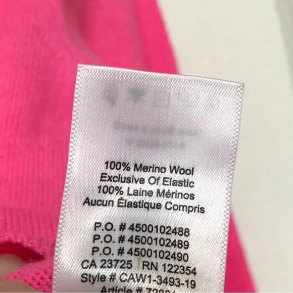 Aritzia Babaton Nathaniel Hot Pink Merino Wool  Sweater - Picture 3 of 6